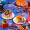 300 Pcs Memorial Day Cupcake Toppers Cocktail Picks 8.6 Inch Red White Blue Firework Picks Wood Food Firework Stick Patriotic Cocktail Decorations for Drinks Cupcake 4th of July Independence Day Party